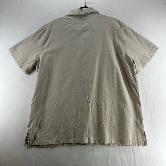 Bobby Brooks Layered Button Up Shirt Women XL Short Sleeve Flower Embroidery - Picture 3 of 13